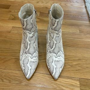 Dolce vita snake skin block heel booties - size 9.5